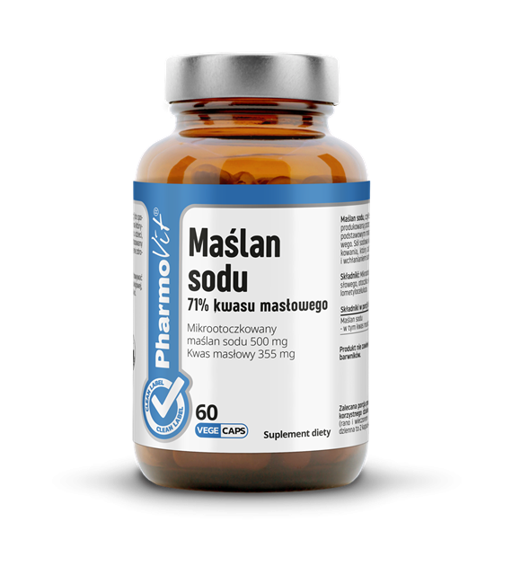 PHARMOVIT Maślan sodu - kwas masłowy 355mg 60 kapsułek