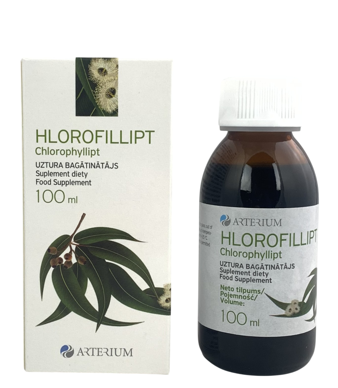 Chlorofillipt ekstrakt z eukaliptusa płyn 100ml ARTERIUM