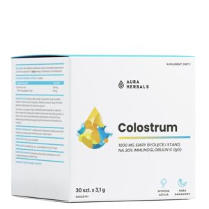 AURA HERBALS Colostrum 1000mg bananowe saszetki 30 szt.