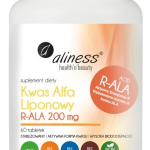 Kwas Alfa Liponowy R-ALA 200 mg 60 tabletek